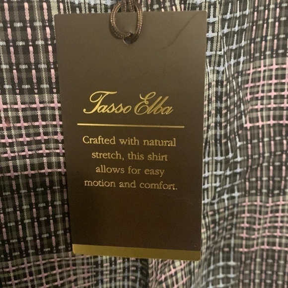 Tasso Elba Stretch Dobby Woven Shirt - Picture 7 of 11